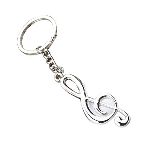 Vkospy Notación Musical Llavero Metal del Coche de música Llavero Llavero Símbolo de música Llavero Monedero de los Bolsos Colgante Llavero de