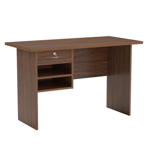 Image of DeckUp Giona Engineered Wood Study Table and Office Desk (Walnut, Matte Finish)