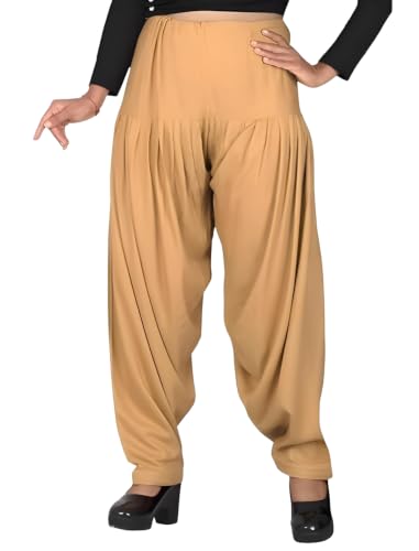Image of FASHION GALLERY Women's Rayon Relaxed Fit Patiala Salwar with Full Length Drawstring Closure Type and Flexible Waist | Patiala Pant for Woman Free Size Fit Upto XXL
