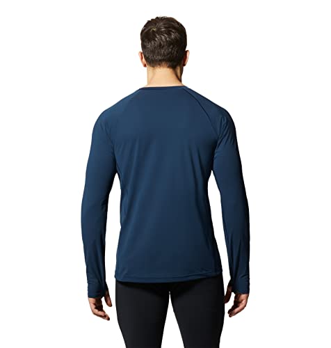 Mountain Hardwear Men's Standard Mountain Stretch Long Sleeve, Hardwear Navy, Large #TOP1