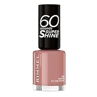 Rimmel London 60 Seconds Super Shine Nail Polish, 230 Mauve To The Music 8mL