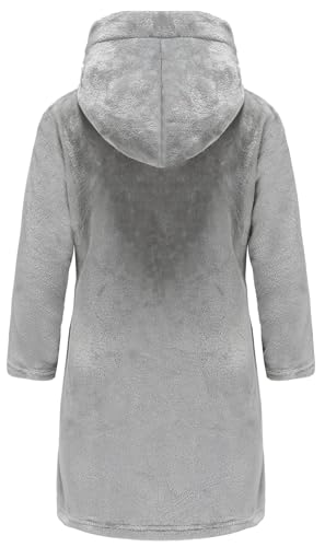 Boys Girls Robe Kids Flannel Hooded Bathrobe Sleepwear Pajamas Toddler Soft Plush Robes for Girls 2-16 Years2