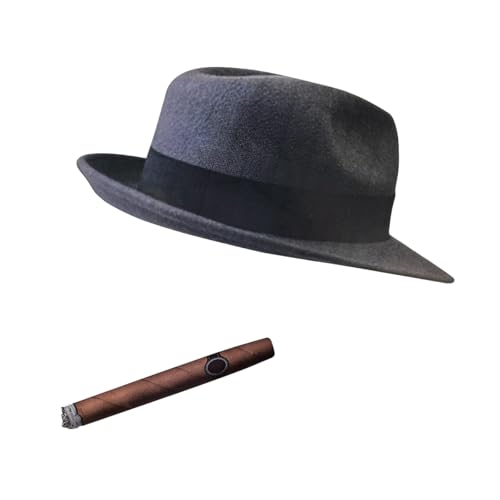 NYTKL Fedora and Cigar Window Decal The Driving Crooner Decals Fedora Hat and Cigar Sticker Waterproof Funny Car Stickers Creative Decoration for Automotive Side Window (A)
