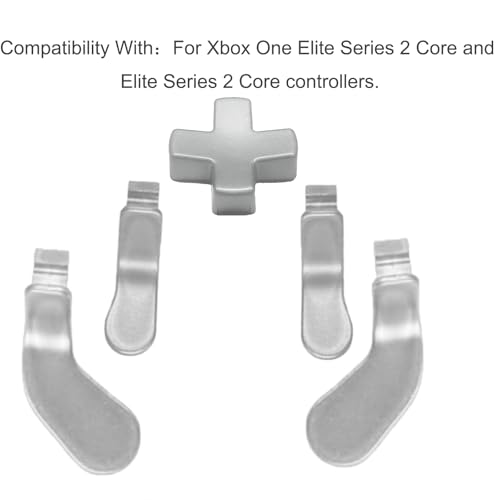 Image of 5 Pack Metal Paddles for Xbox Elite 2 Controller,Elite Series 2 D-Pads Replacement Parts for Xbox Controller Elite Series 2, Elite 2 Core Controller Accessories(Silver) [video game]