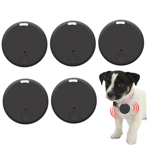 GPS-trackers|5 stuks GPS-trackers, anti-verloren ronde sleutelzoeker plastic trackingapparaat voor kinderen, honden, huisdieren, katten, portemonnee, sleutelhanger, bagage, alarmherinnering - Afbeelding 3