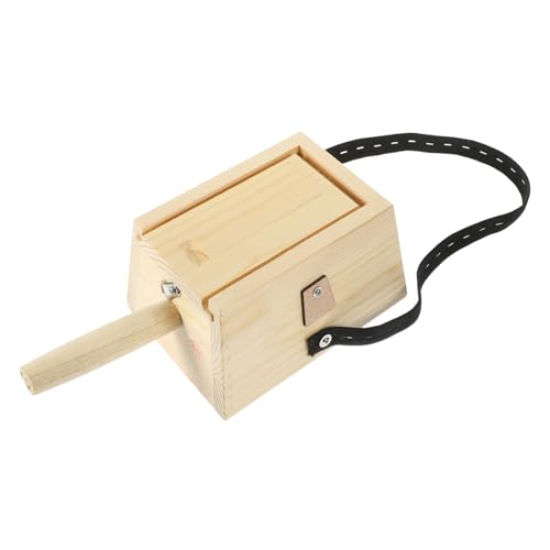 IWOWHERO 1 Juego De Cajas caja de moxibustión de madera portátil cuerpo Herramienta de moxibustión de madera Masajeador de madera titular de palo de moxa contenedor masajeador moxa Yellow
