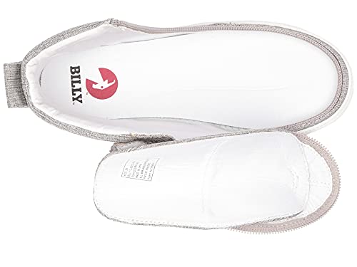 Billy Footwear Kids Classic Lace High Sneakers For Toddler, Little, And Big Kids - Breathable Textile Lining, Padded Footbed, And Zipper Closure Grey Jersey 12 Little Kid M #TOP1