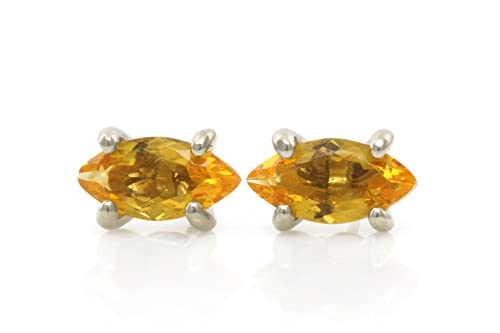 Boucles d'oreilles citrine marquise parfaites pour votre tenue de mariage - 3