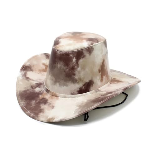 Lanshui Accessori, cappello da cowboy occidentale tinto in...