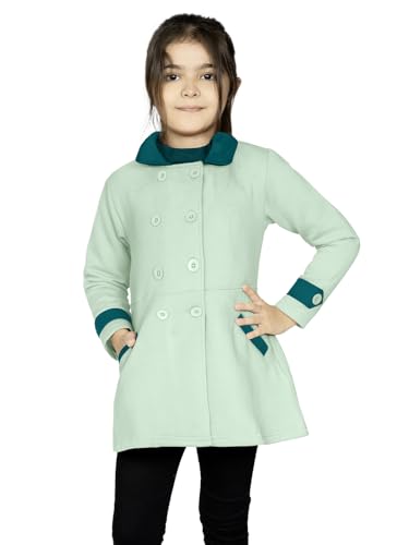 Image of Naughty Ninos Girls Fleece Extra Long Length Double Breasted Pea Coat