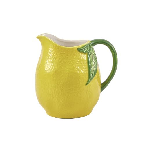 Comparison: Best Container For Lemon Water 11 Bico Lemon Shape Cute Handpainted Stoneware Pitcher, Microwave & Dishwasher Safe, Jug for Water, Drinks, Mocktails