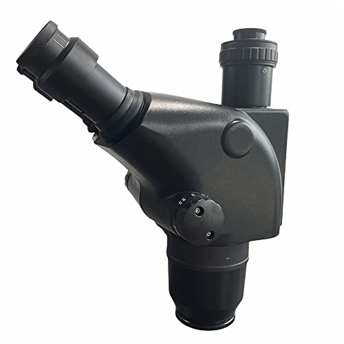 Microscope 0.65-6.5X Trinocular Stereo Zoom Microscope Head Black Color with 1x C-Mount
