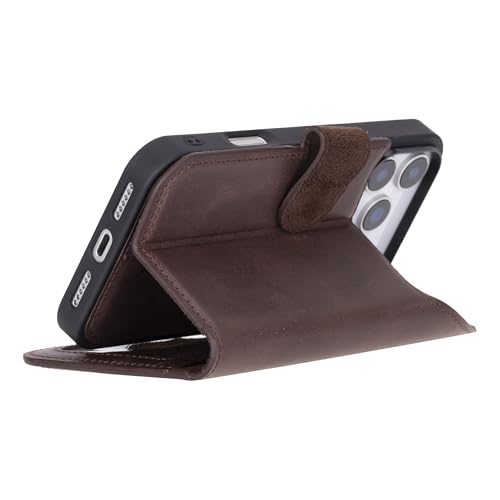 Étui iPhone 17 Pro Max coque rabat magnétique amovible cuir compatible MagSafe - 5