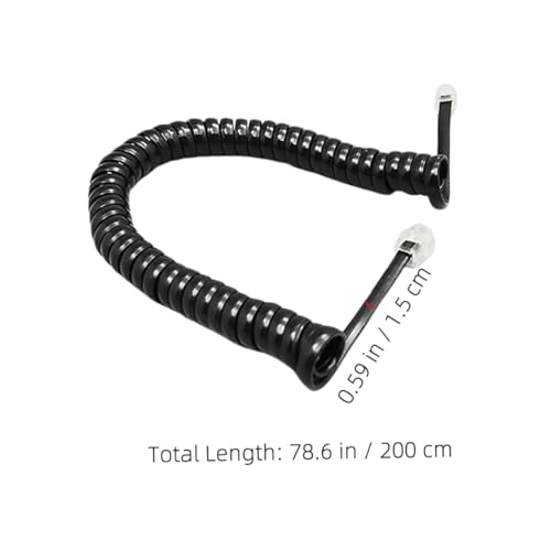 Cable teléfono fijo espiral de alta flexibilidad con conectores estables 2