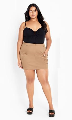 City Chic Women's Cargo Halo Side Pockets Mini Skirt3