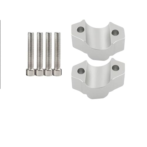 Lenker Riser Klemmen Lenkererhöhung Für Yamaha XSR900 (2016–2024) – Zubehör-Set Mit Lenkerklemmung Und Verlängerungsadapter(Silber)