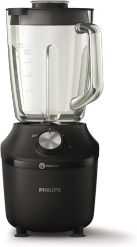 Philips Blender 3000 Series 600W ProBlend 2L Glass Jar Black