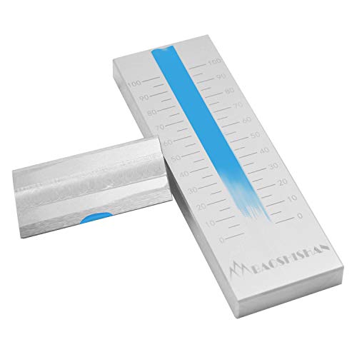BAOSHISHAN 0-100um Grindometer Stainless Steel Fineness Gauge ISO Standard Single Groove with 2 Scrapers 25um 50um 100um 150um Available ( 100μm, 8Hegman )
