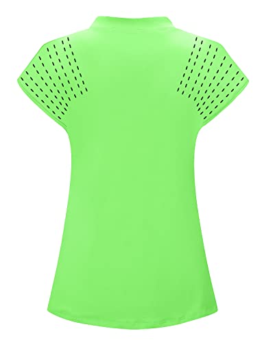 Image of Womens V Neck Golf Polo Shirts Short Sleeve Sport Shirt Workout Tops