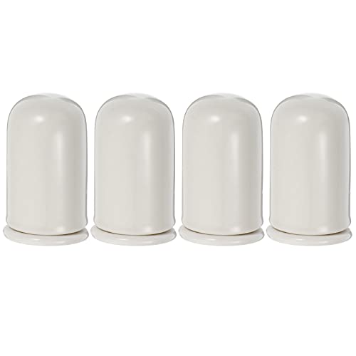 LAPYAPPE 4pcs Ceramic Toothpick Holder Elegant Porcelain Toothpick Dispenser for Home Restaurant and Shop Dustproof Design Housewarming present