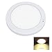 Facon - Iluminación Interior de Techo LED Redonda Brillante de 5 Pulgadas y 12 V con Interruptor de Encendido/Apagado e indicador Azul para RV/Caravana/Remolque/Barco/vehículos (3400 K Blanco cálido)
