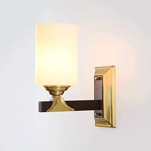 Aplique de cobre de diseño elegante con tulipa de cristal de alta calidad para pasillos