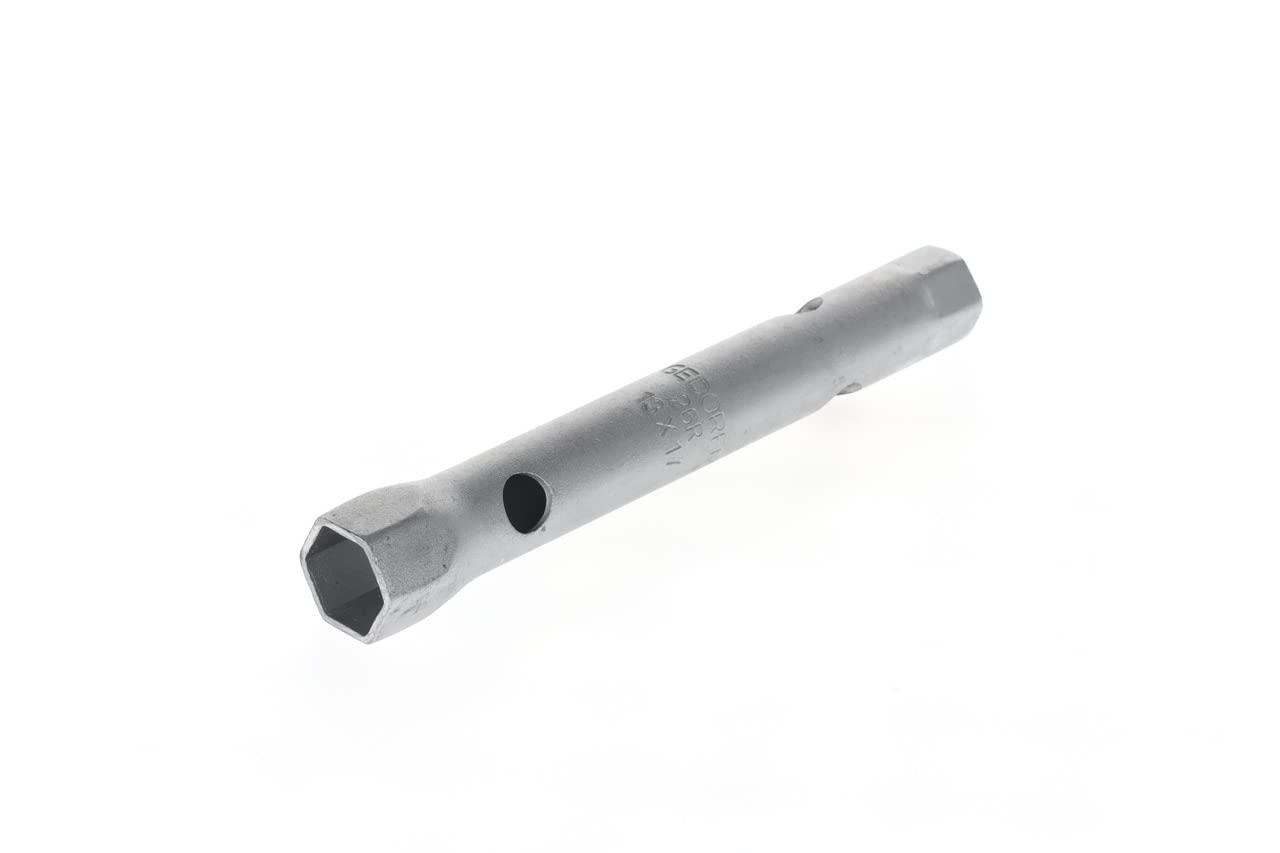GEDORE Tubular box wrench, 13 + 17 mm, Hex, 150 mm long, Tool for nuts automotive, 26 R 13x17, Chrome-plated steel