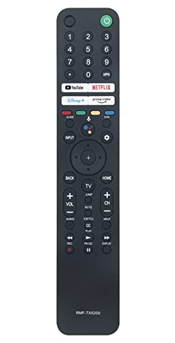 Replace Voice Remote Control Replacement Compatible with Sony 4K Ultra HD LED Smart TV A80J X80J X90J X91J X95J X85J Series 2021 Model XR55A80J KD65X80J KD55X80CJ KD55X79J KD85X85J XR65A80CJ XR77A80J