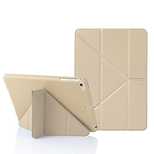 MuyDouxTech Funda para iPad Mini 5 4 3 2 1 (7,9 Pulgadas), Soporte Vertical y Horizontal 5 en 1, Cubierta de Silicona y Parte Trasera de TPU, Beige