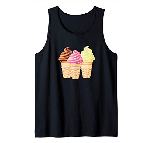 Helado de chocolate, helado de fresa, helado de vainilla Camiseta sin Mangas