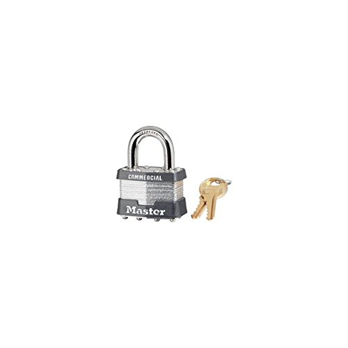 Master Lock 5KA A389 Padlock, 2 In W Body, Key No: A389, Keyed Alike Key, Open Shackle, 3/8 In