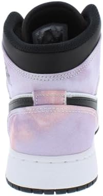 Nike boys Air Jordan 1 Mid Sneaker, Black/Bleached Coral-white, 6.5 Big Kid | Image 3