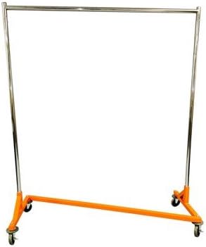 Only Hangers Heavy Duty Commercial Grade Z Clothing Rack with Orange Base. Designed to Hold up to 400 Pounds
