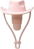 Silicone Wine Stopper, Cowboy Shaped, Reusable Leak Proof Bottle Cap Sealer (Pink)