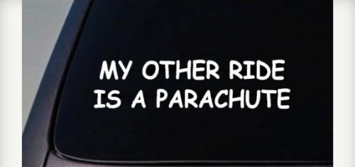 EZ-STIK Parachute Sticker My Other Ride Parachute Decal Sticker Skydiving 6