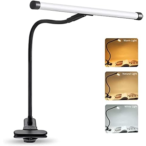 BEIGAON Lámpara de Escritorio con Pinza 3 Colores y 10 Intensidad LED Cover