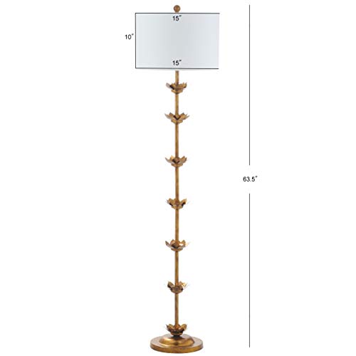Safavieh FLL4003A Lighting Collection Landen Leaf 63.5 Inch Antique Gold Floor Lamp thumb #2