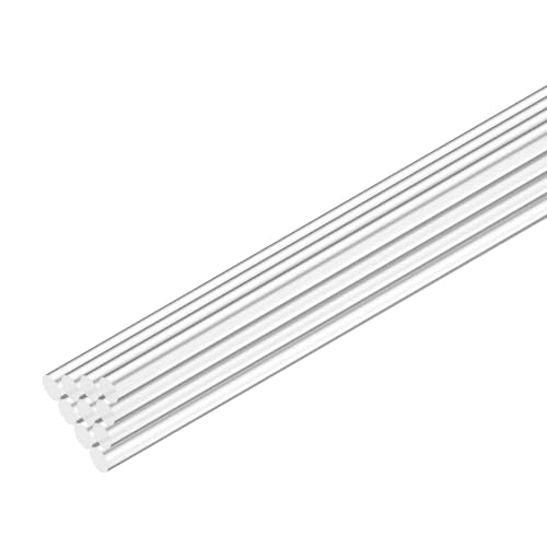 Image of M METERXITY 10-Pack Acrylic Round Rods, 11.8 x 0.08 Inch / 300 x 2 mm Clear Acrylic Dowel Rods Sticks Plastic Sticks Strip for DIY Crafts Lighting Gardening Decorations