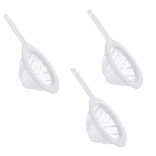 3 Piezas Coladores de Malla de Nailon 100/200/400 Filtro de Malla Colador con Mango Antideslizante para Cocina Filtrar Zumos Café Leche