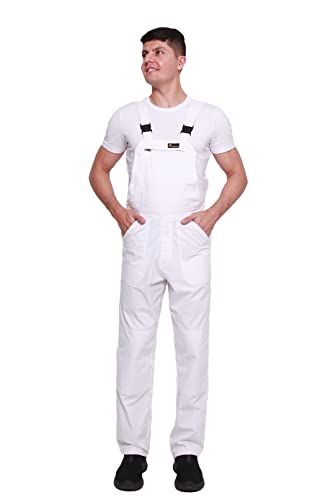 Mirabella Health & Beauty Mono con tirantes y tirantes para decoradores y pintores, blanco, 41-44.5 Cover