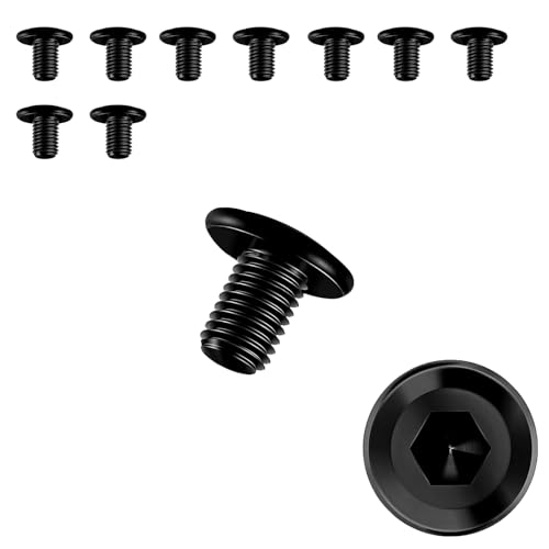 10 PCS Bolt M5×10,Stainless Steel Bolts,Flat Head Hex Socket Cap Screws Bolts,Allen Socket Bolts Screws,Furniture Screws,M5x10mm,Black(M5×10)