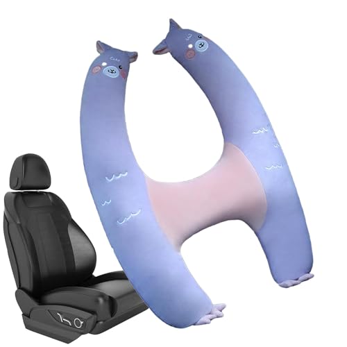 Dgayaeic Almohadas de cuello para niños para viajes, soporte para la cabeza en forma de H, cómodo soporte para la cabeza del cuello del coche, almohada transpirable para niños, comodidad