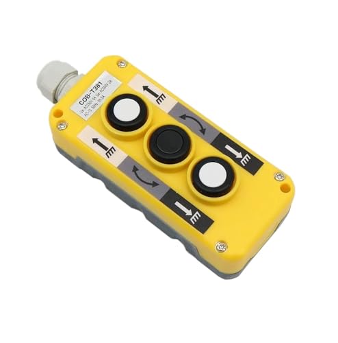 CHULKJFX Interrupteur à Bouton-Poussoir de télécommande Industrielle, contrôleur Camion Grue, commutateurs contrôle Levage électrique COB-T381 COB-281 COB-481(COB-T381)