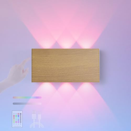 Lámpara de Pared LED Regulable con Mando y Sensor Táctil Aplique Interior de Colores Inteligente