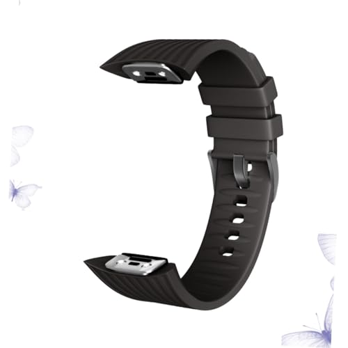 Bracelet de montre en silicone noir durable lot de 2 pièces taille L unisexes