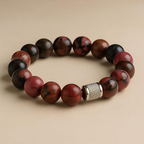 Image of THE MEN THING Natural Stone Bracelets - Adjustable Beaded Wristwear for Men & Boys (Multi-Design Collection)