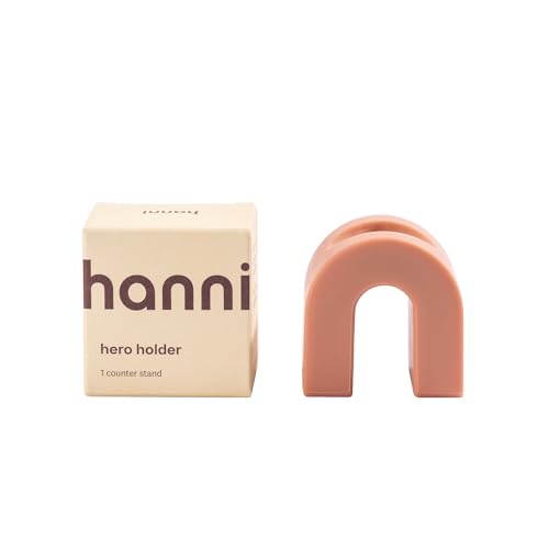 HANNI Hero Safety Razor Holder, Heavy Duty Storage Stand for Shaving Accessories, Bathroom Organizer for Men and Women, Clay