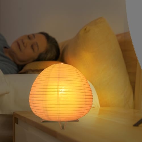 Lámpara de mesa papel suave para luz nocturna y dormitorio miniatura 6