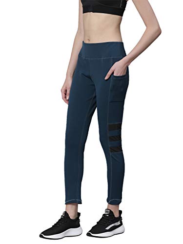 Image of CHKOKKO Women's High Rise Regular Fit Polyester Blend Sports Leggings (JSSTIGHT)