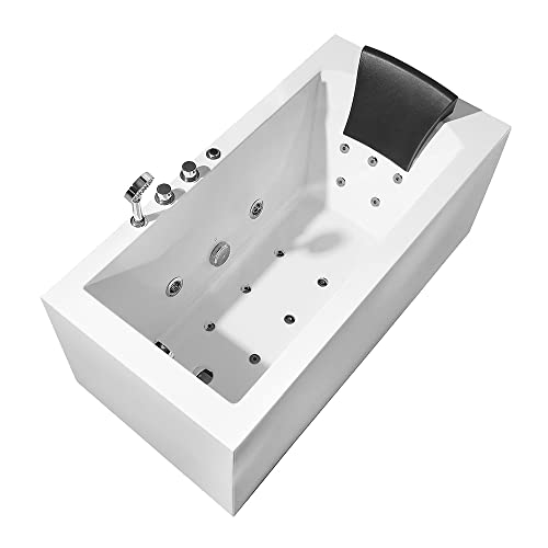 Top-down view of ARIEL Platinum PW1545930LW1 Bathtub showing jet placement